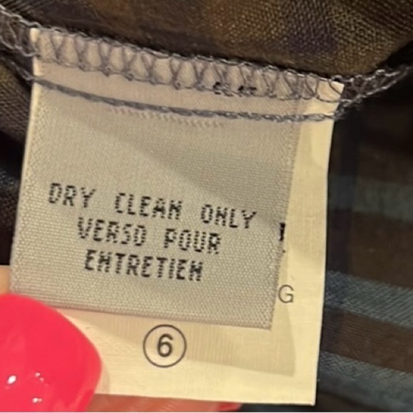 Marithe Girbaud Francois plaid long sleeve button down dress size medium - Picture 8 of 9